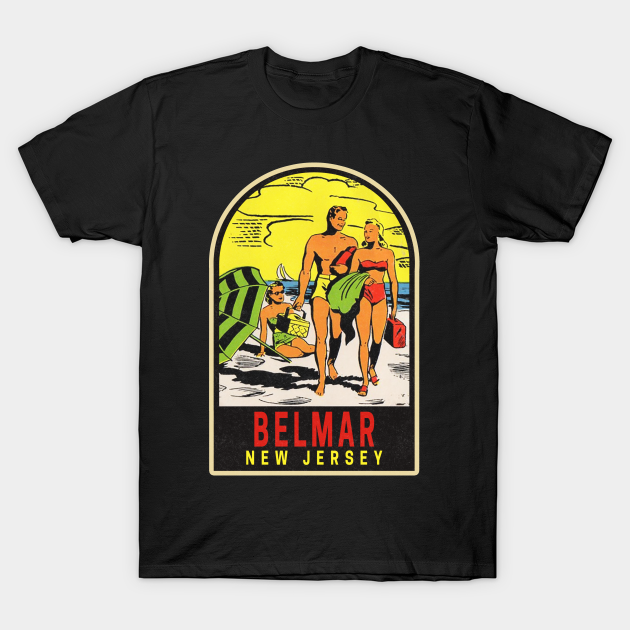 Vintage Belmar New Jersey Travel Decal Belmar New Jersey TShirt